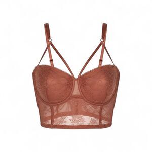 Victoria's Secret Rust Lace Longline Demi Bra